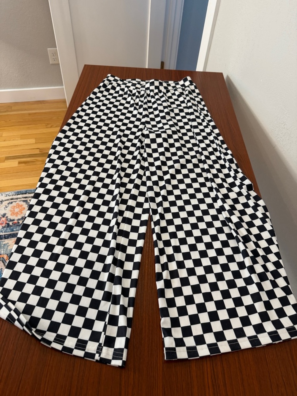 Chaser Black & White Checkerboard Pants